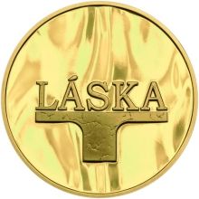Ryzí přání LÁSKA - velká zlatá medal 1 Oz